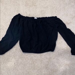 Black Off the Shoulder Top